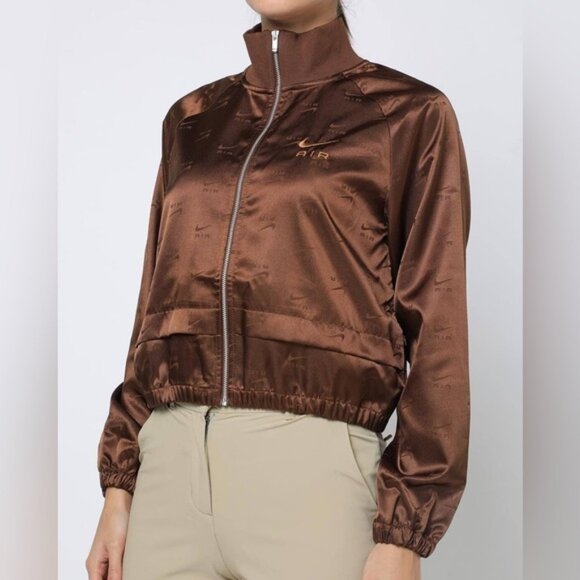 Nike NSW Air DZ Zip-Front Jacket Brown Size 3X — Satin Gloss Finish - Picture 1 of 10